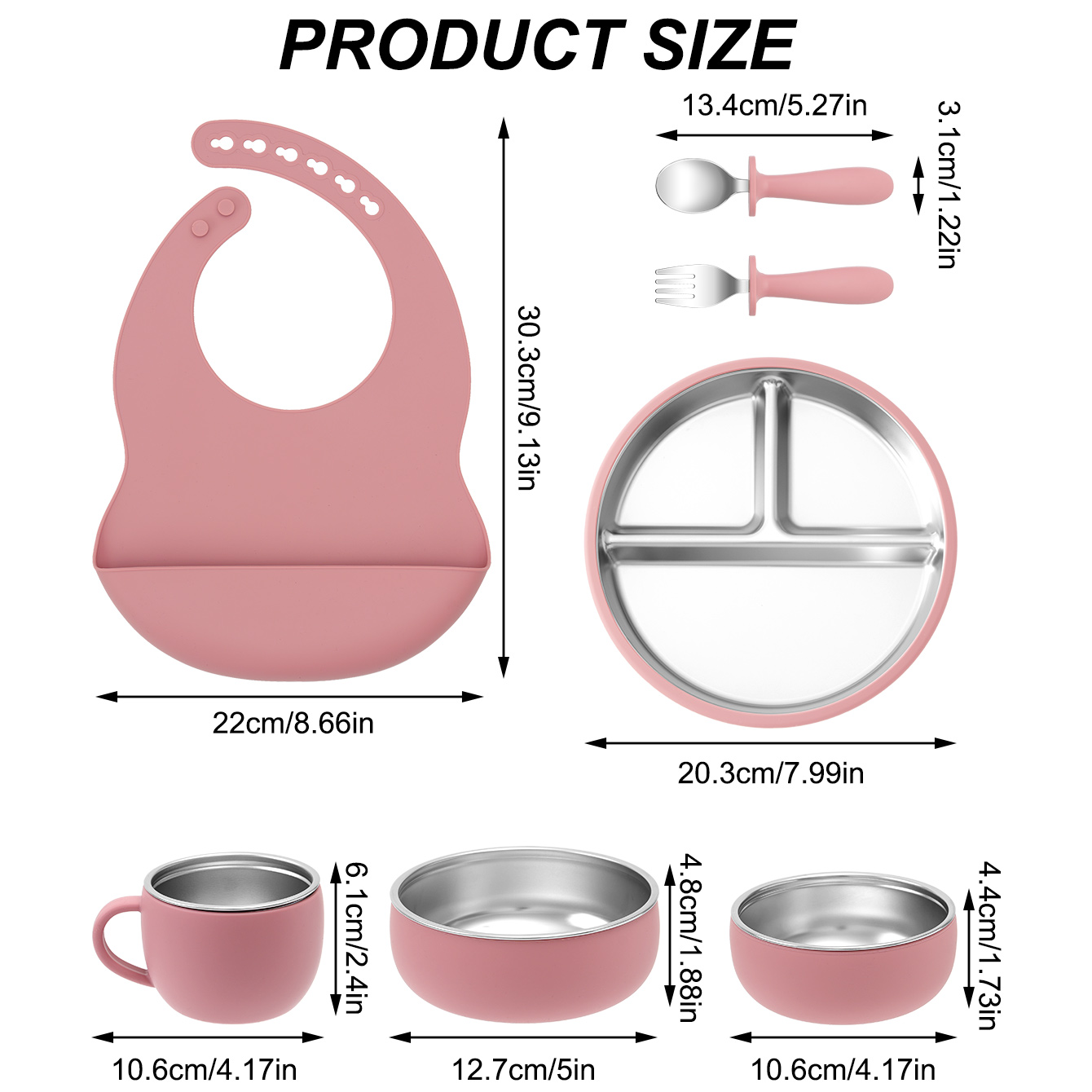 7PCS Stainless Steel Detachabl - Baby Food Menu 评论和价格